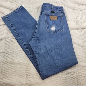 Perfectly stained and distressed VTG Wranglers